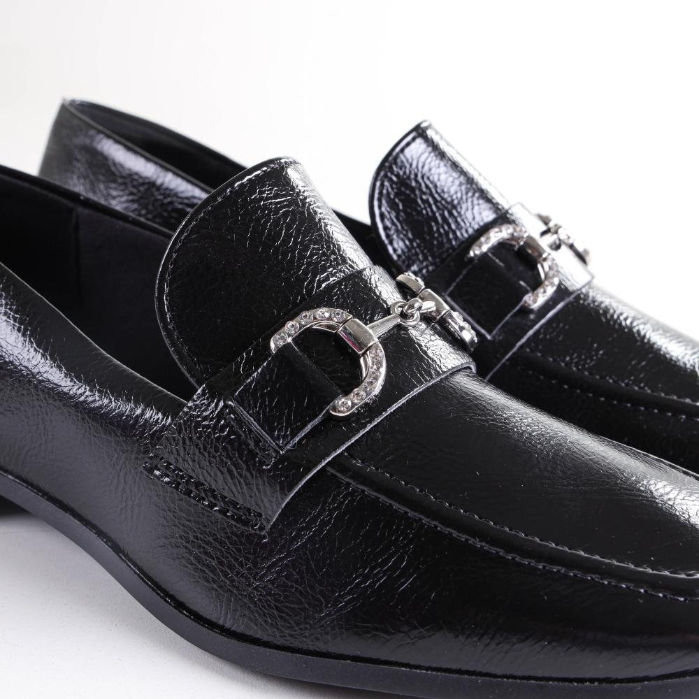 Loafer Feminino Via Marte 075-004 Preto Preto 5