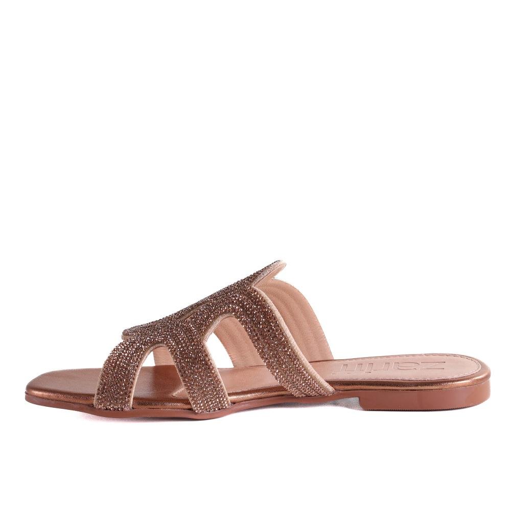 Rasteirinha Feminina Zariff D509qd Bronze Marrom 2