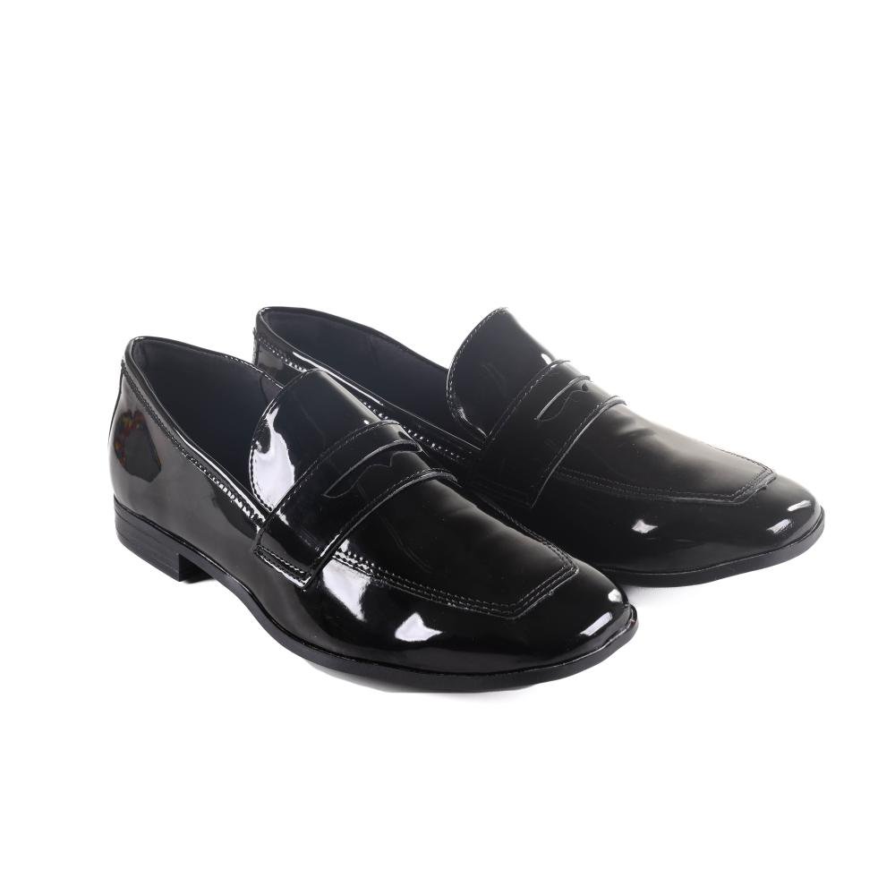 Loafer Feminino Via Marte Verniz 075-002 Preto Preto 3