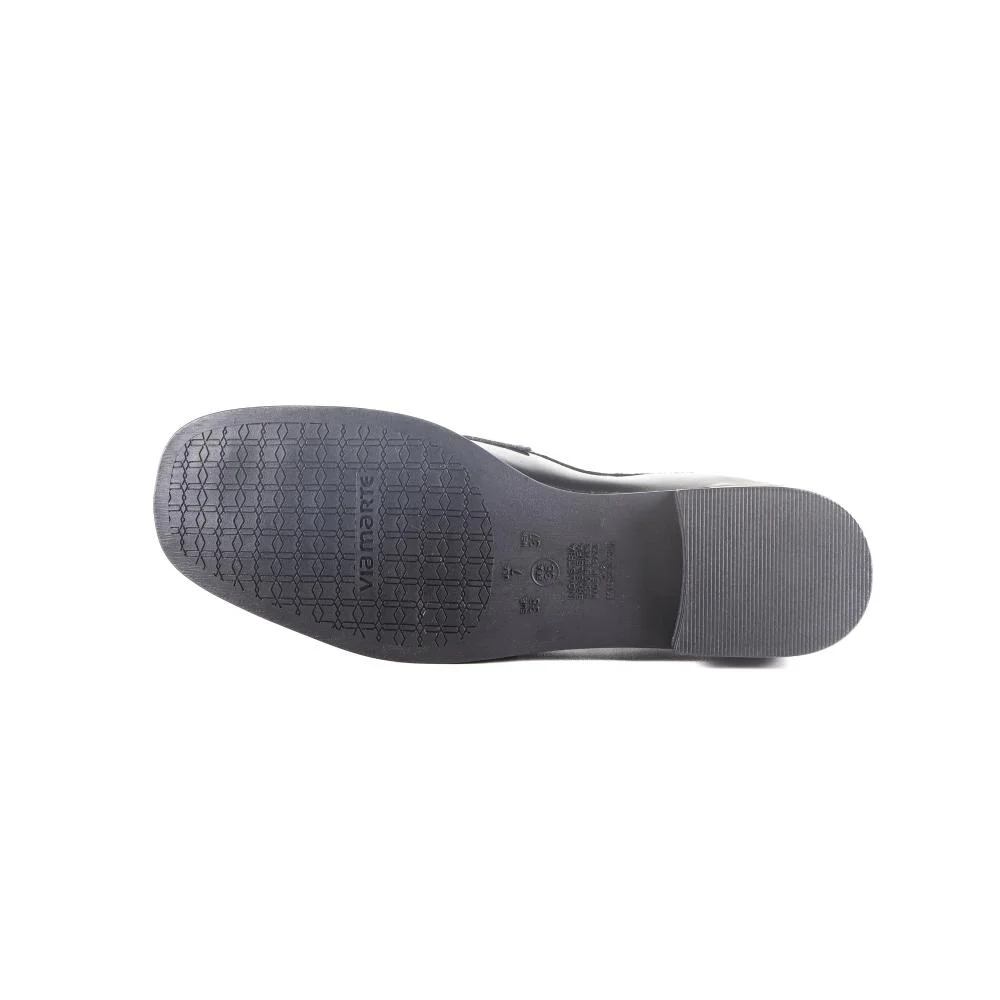 Loafer Feminino Via Marte Verniz 075-002 Preto Preto 4