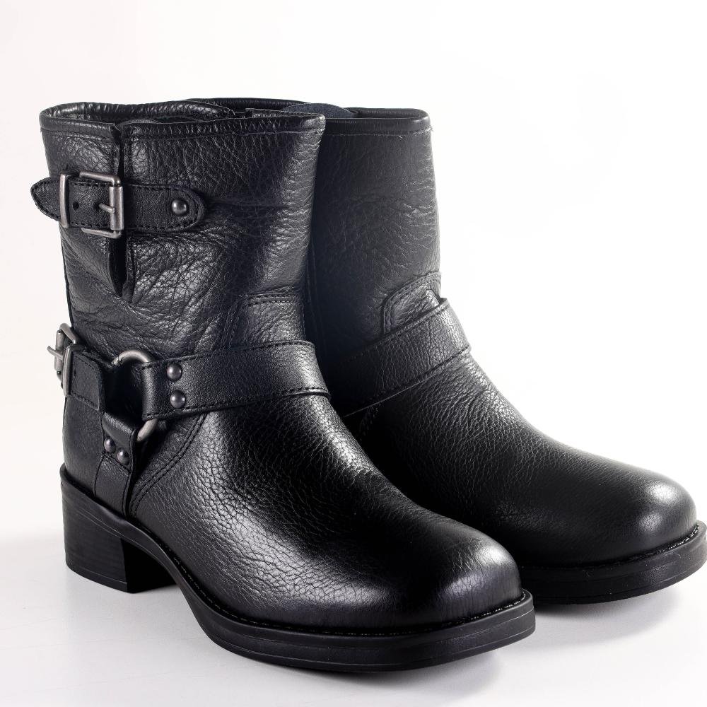 Bota Feminina Bottero Couro Burnish Preto Preto 3