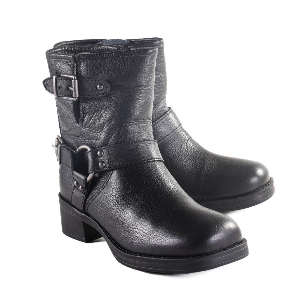 Bota Feminina Bottero Couro Burnish Preto Preto 4