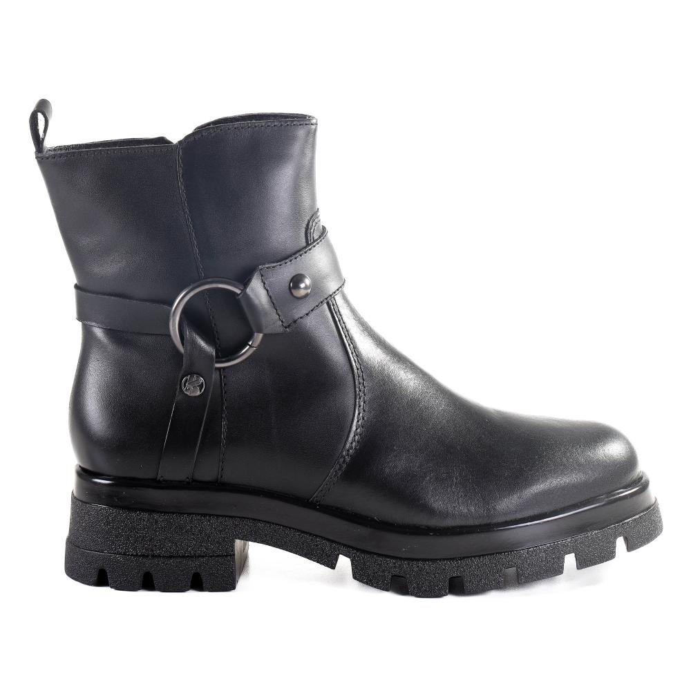 Bota Coturno Bottero Couro Atanado Napoli Preto Preto 1
