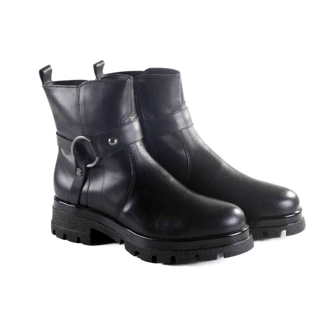 Bota Coturno Bottero Couro Atanado Napoli Preto Preto 3