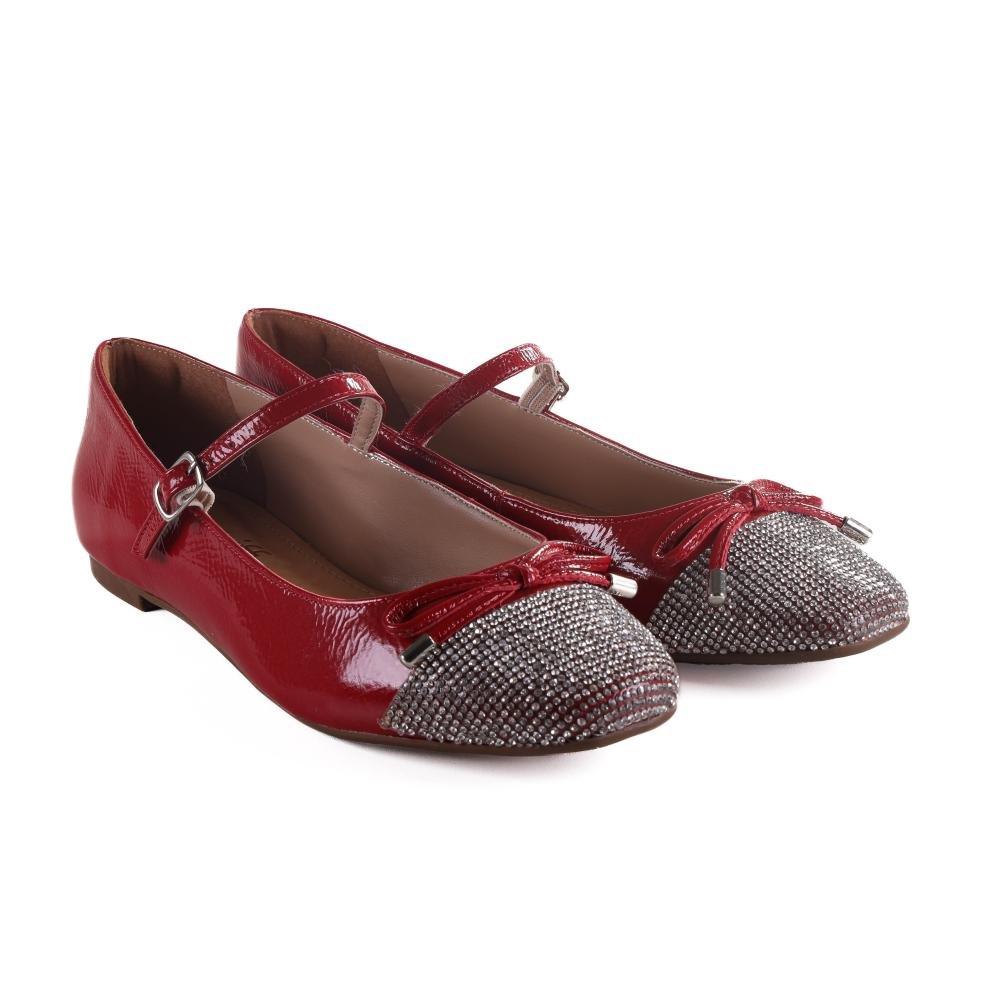 Sapatilha Feminina Brilho Zariff Vermelho Vermelho 3