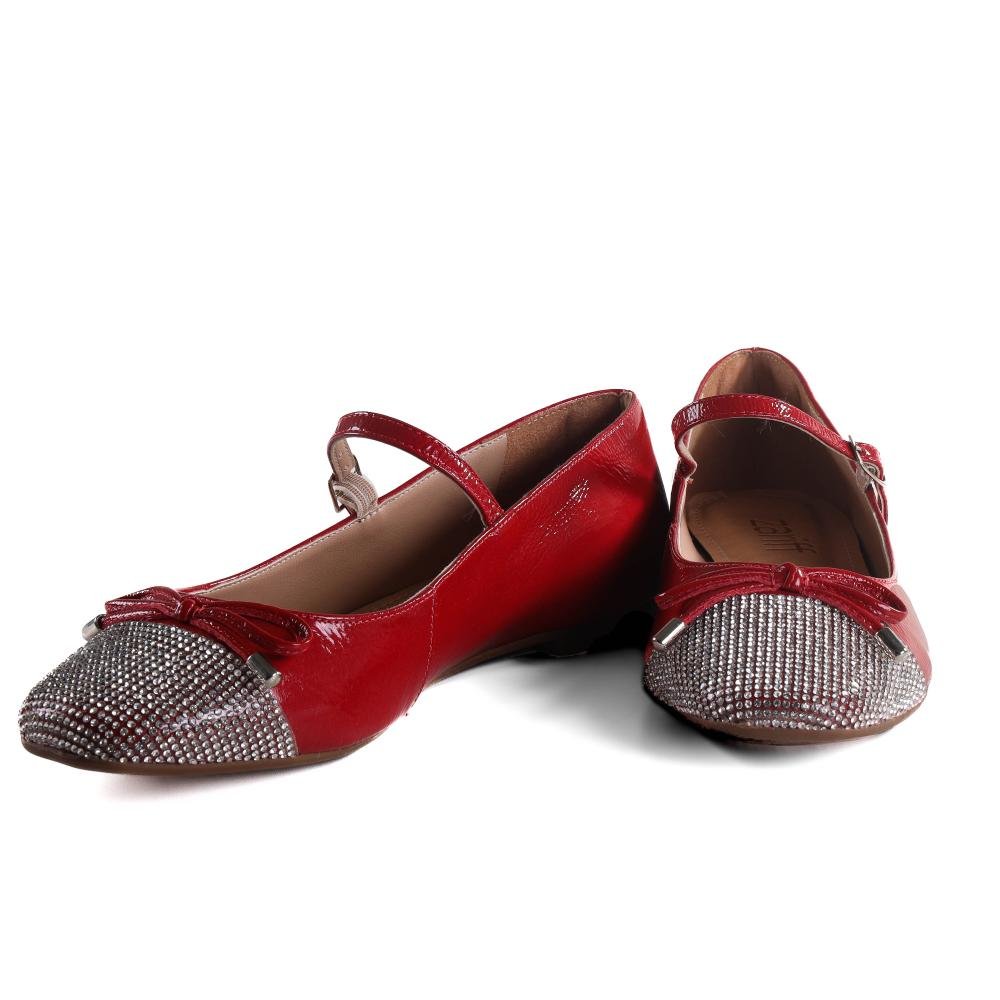 Sapatilha Feminina Brilho Zariff Vermelho Vermelho 4