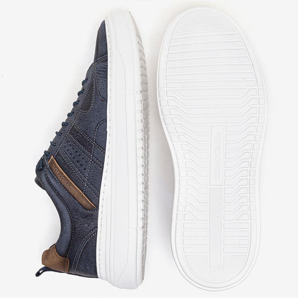 Tênis Masculino Democrata Denim Joe Ultra Light 526101 Navy Azul 4