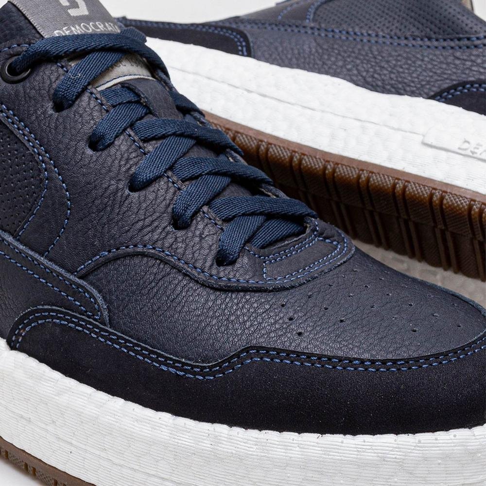 Tênis Masculino Democrata Pulse Denim Drake 600101 Navy Preto 3