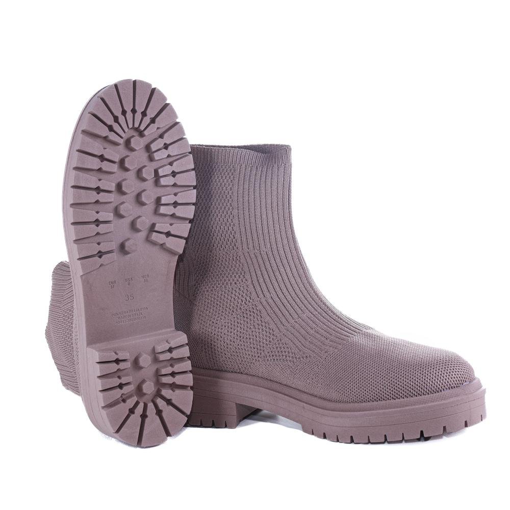 Bota Feminina Zariff Tratorada 2422-267 Bege Bege 4