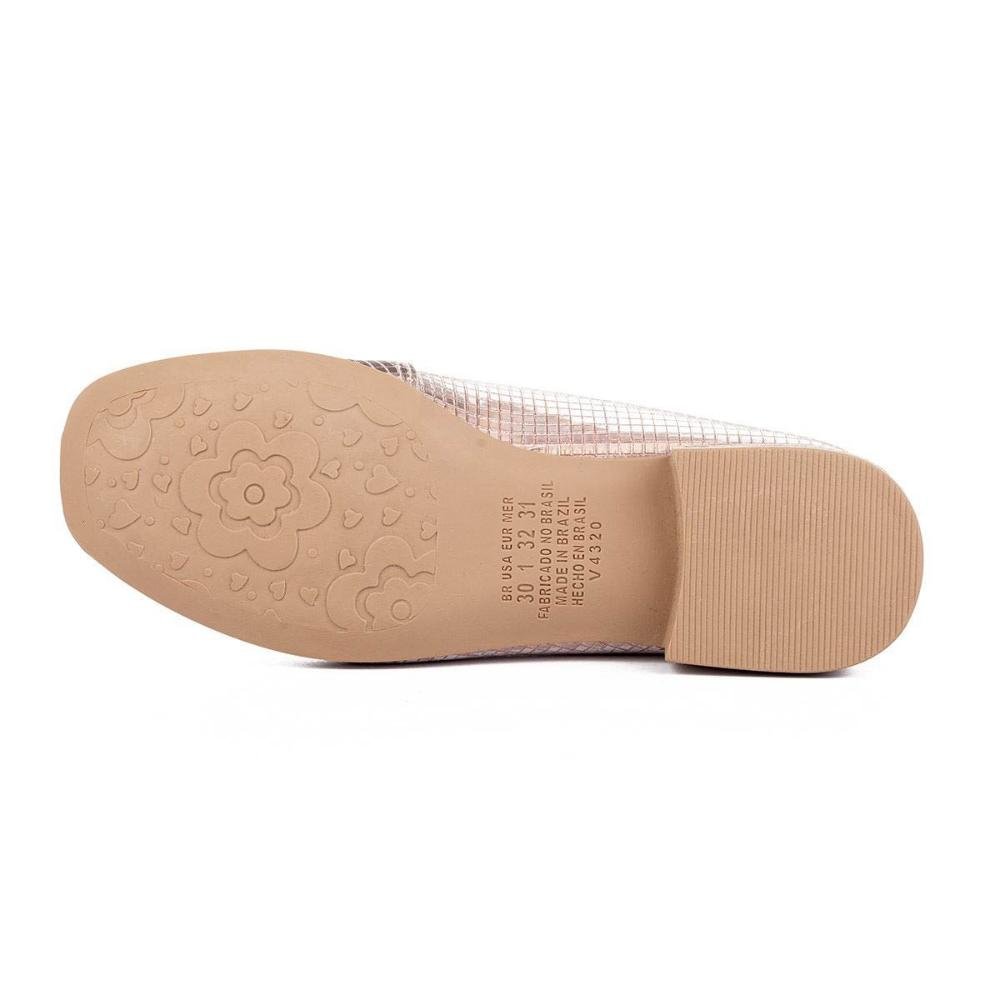 Sapatilha Infantil Menina Pink Cats Ouro Light Dourado 4