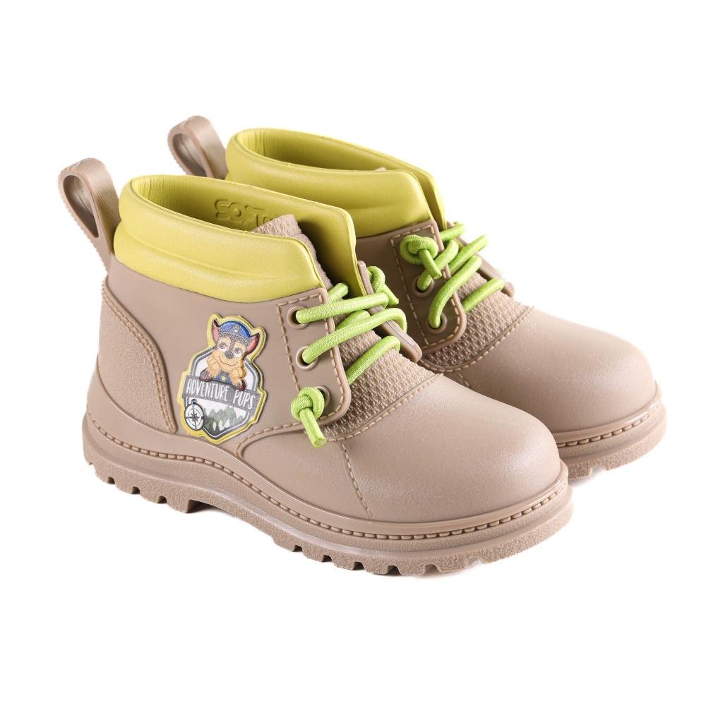 Bota Infantil Grendene Kids Patrulha Canina 23084 Bege Verde Bege 3