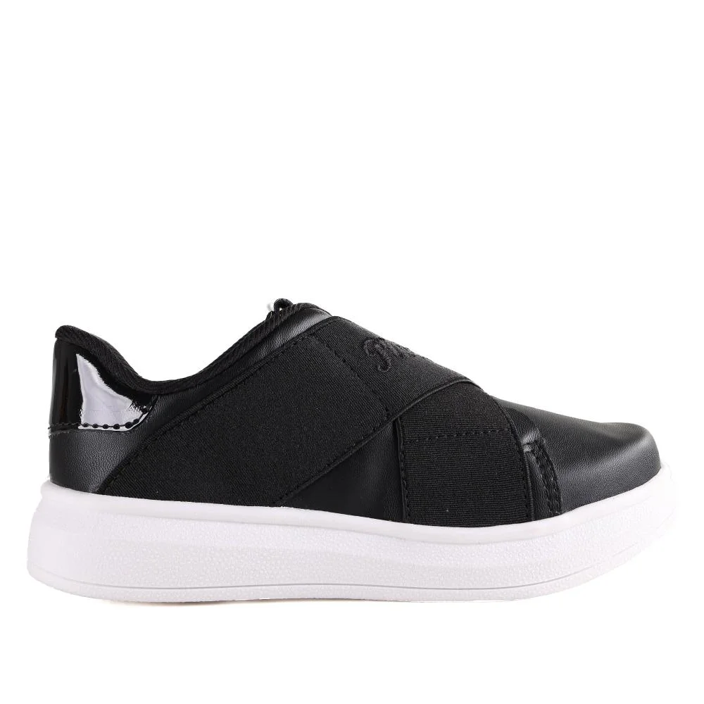Tênis Infantil Menina Pink Cats Slip On Casual V4162 Preto