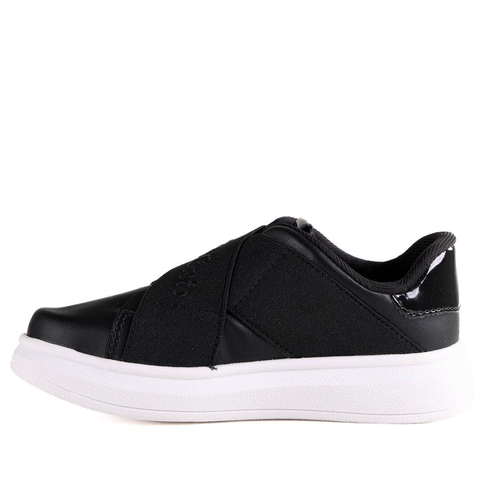 Tênis Infantil Menina Pink Cats Slip On Casual V4162 Preto Preto 2