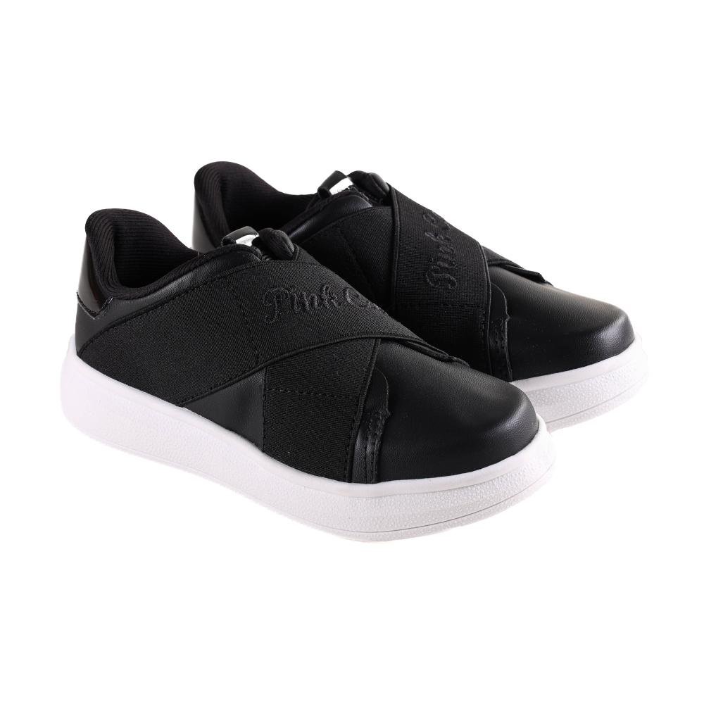 Tênis Infantil Menina Pink Cats Slip On Casual V4162 Preto Preto 3