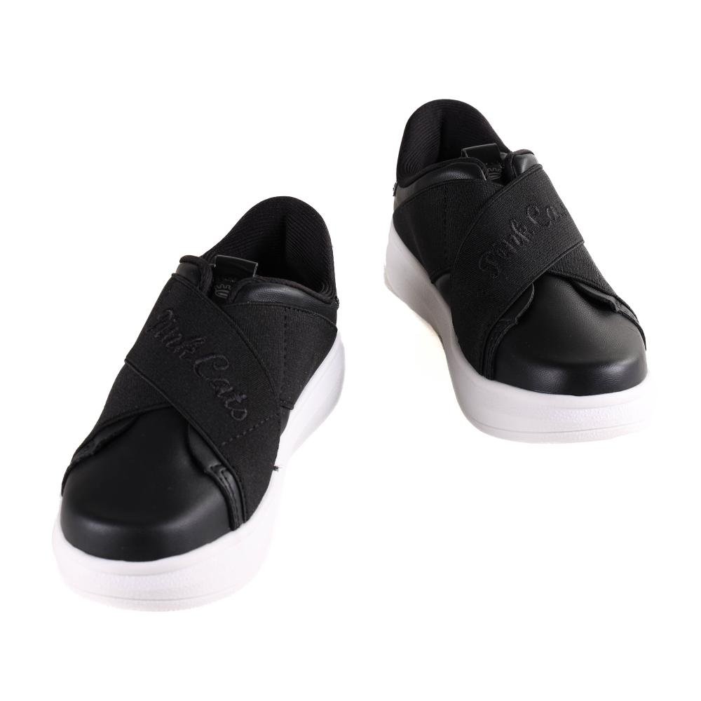 Tênis Infantil Menina Pink Cats Slip On Casual V4162 Preto Preto 6