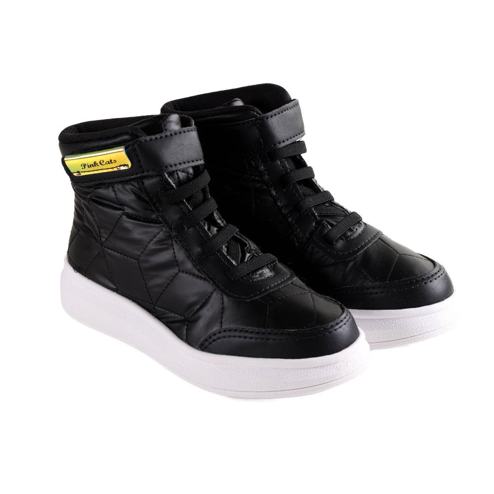 Tênis Infantil Menina Pink Cats Snickers V4402 Preto Preto 3
