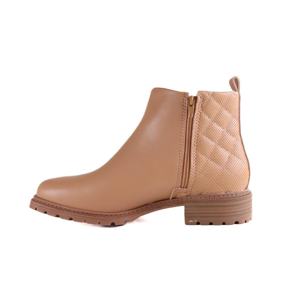 Bota Feminina Modare Cano Curto 7074106 Tan Bege 2