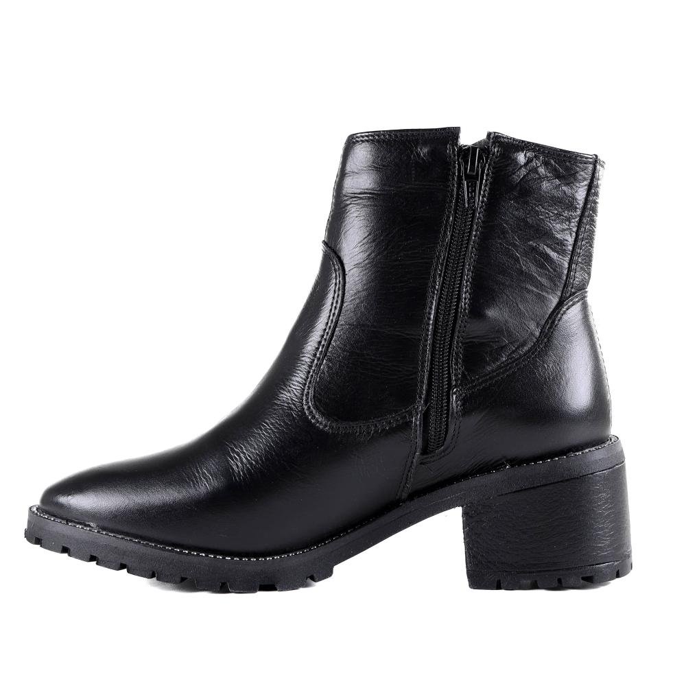 Bota Feminina Zariff Couro 751 Preto Preto 2
