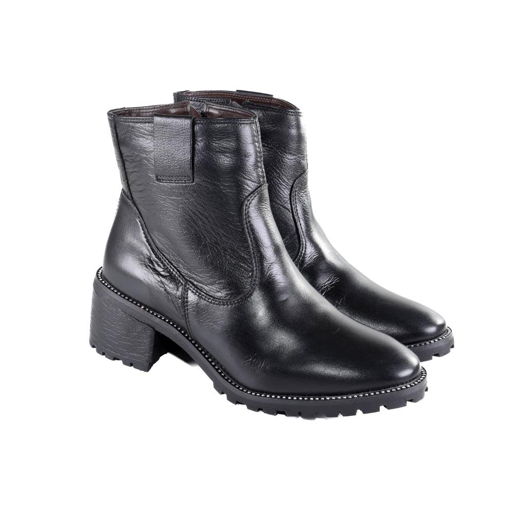 Bota Feminina Zariff Couro 751 Preto Preto 3