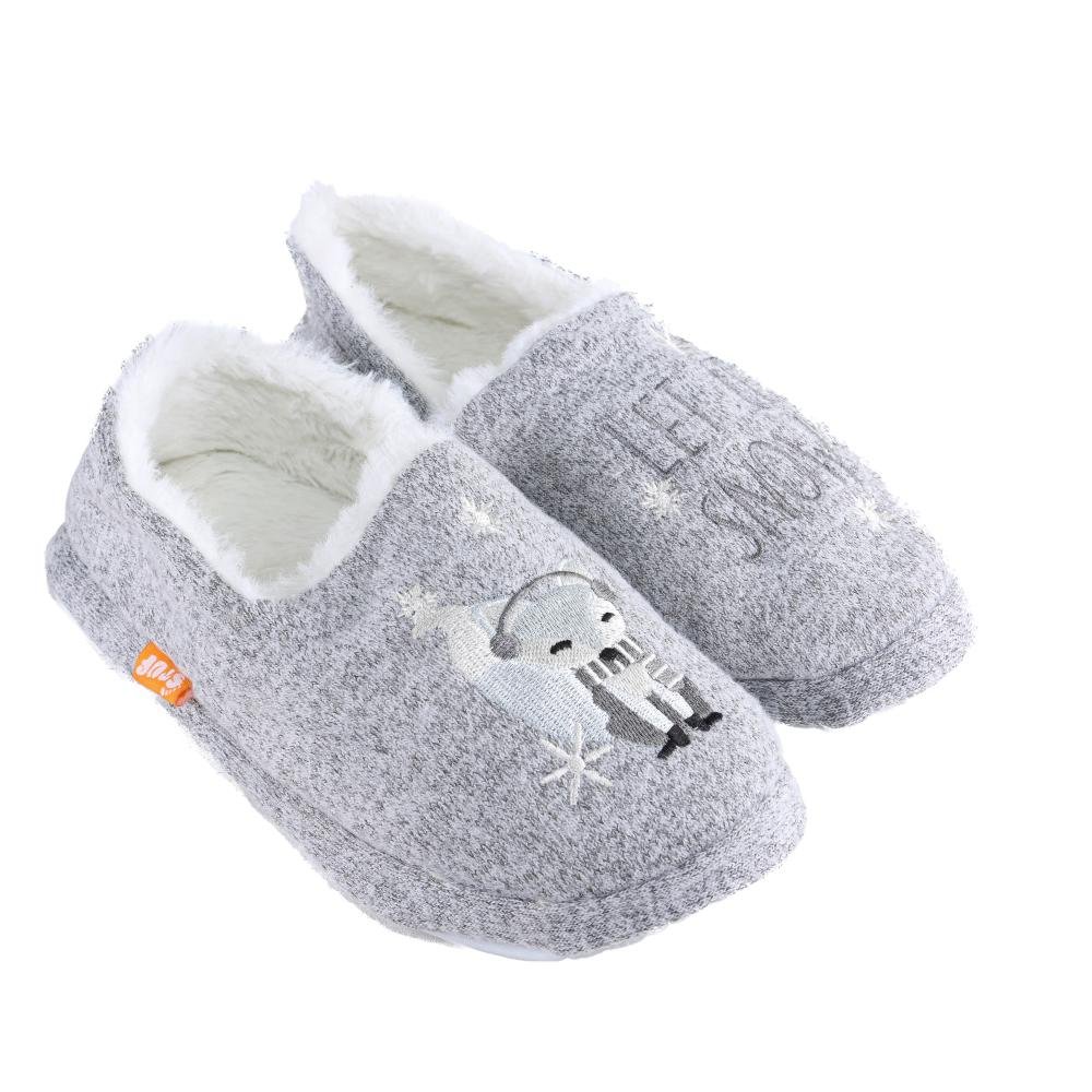 Pantufa Infantil Menina Stuf Sp0052 Cinza Cinza 3