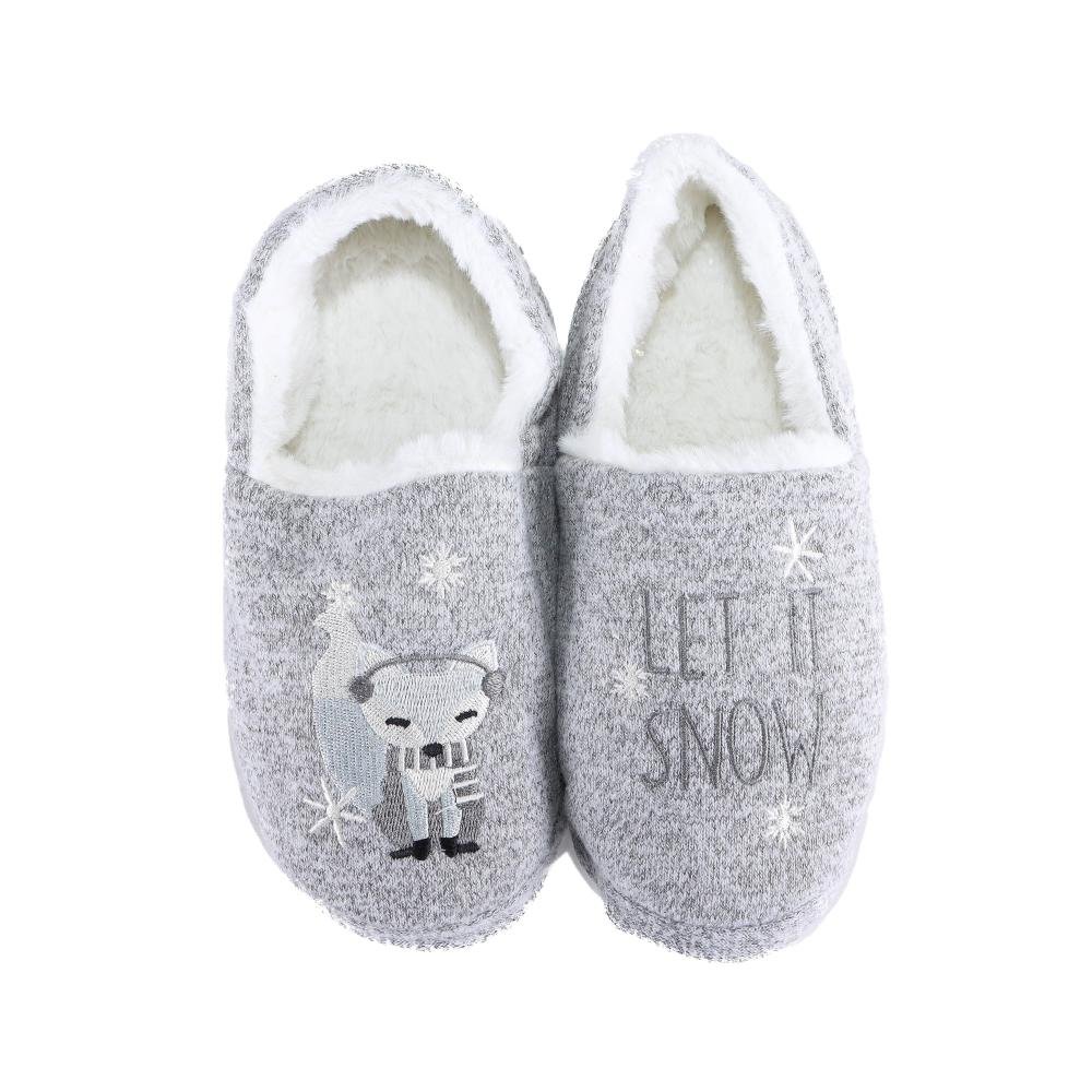 Pantufa Infantil Menina Stuf Sp0052 Cinza Cinza 4