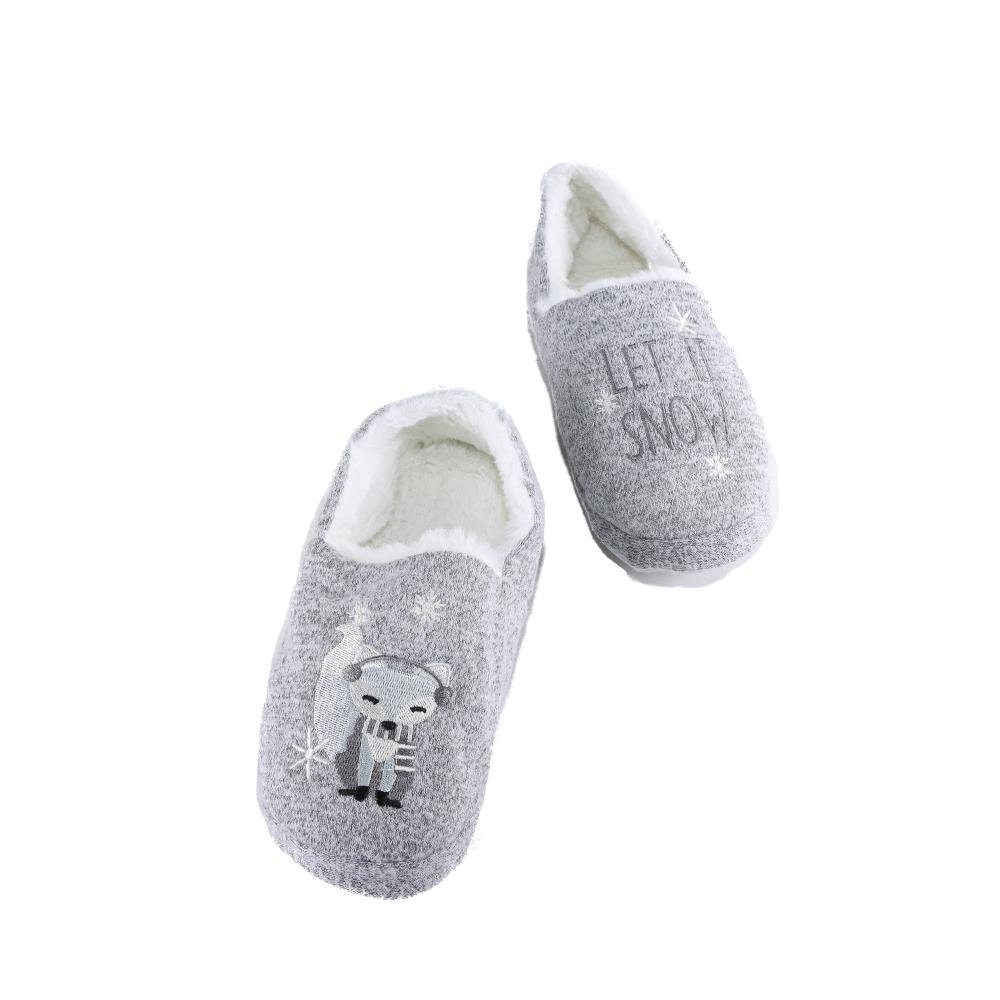 Pantufa Infantil Menina Stuf Sp0052 Cinza Cinza 6