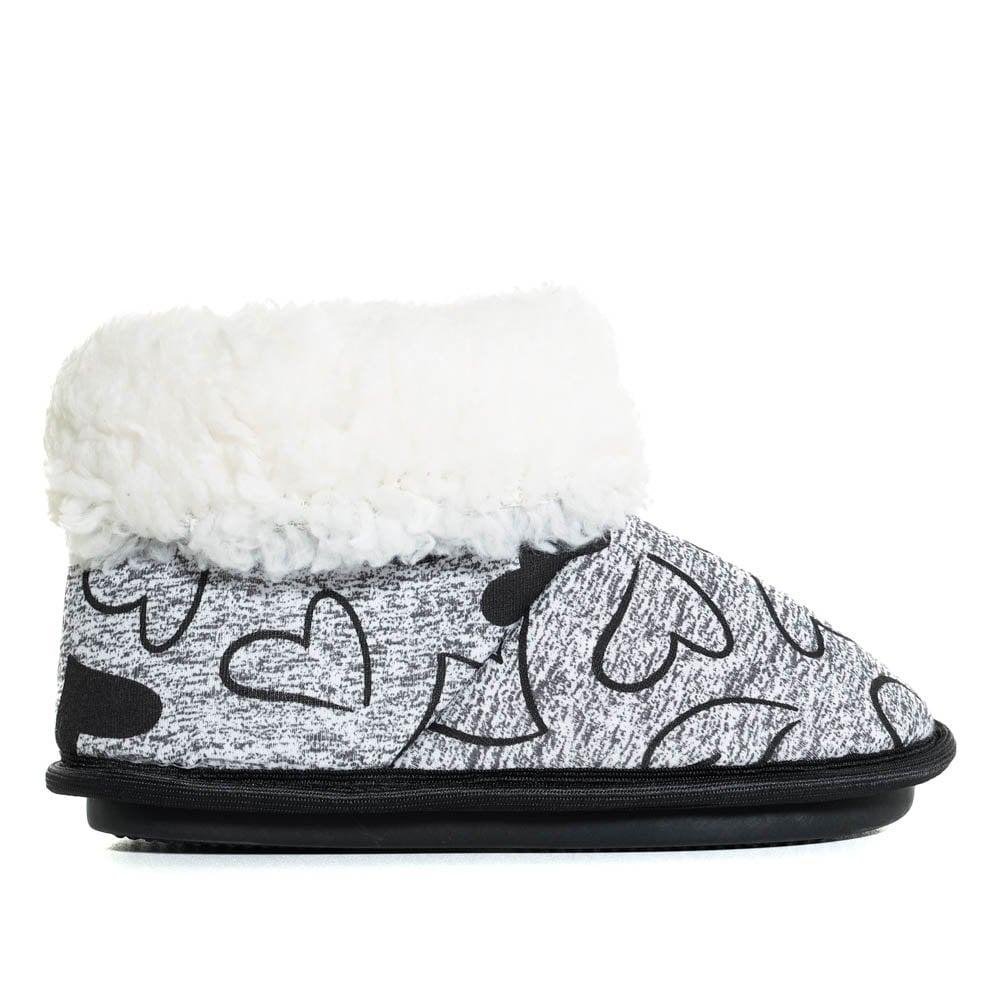 Pantufa Infantil Textil 02 Cinza Cinza 1