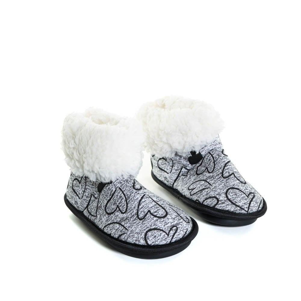 Pantufa Infantil Textil 02 Cinza Cinza 3