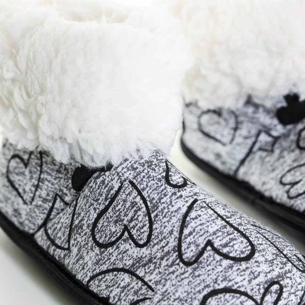 Pantufa Infantil Textil 02 Cinza Cinza 4