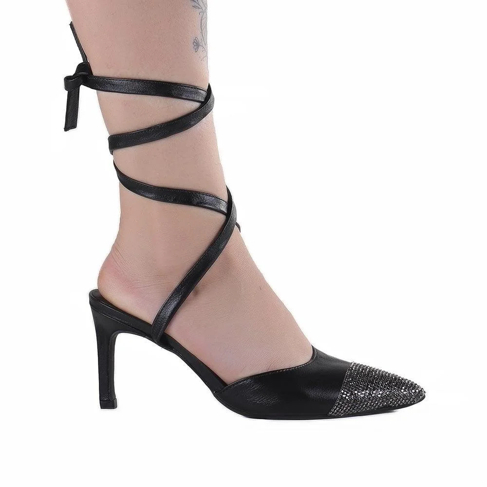Scarpin Feminino Salto Fino Zariff 70876151 Preto/Grafite Preto 4