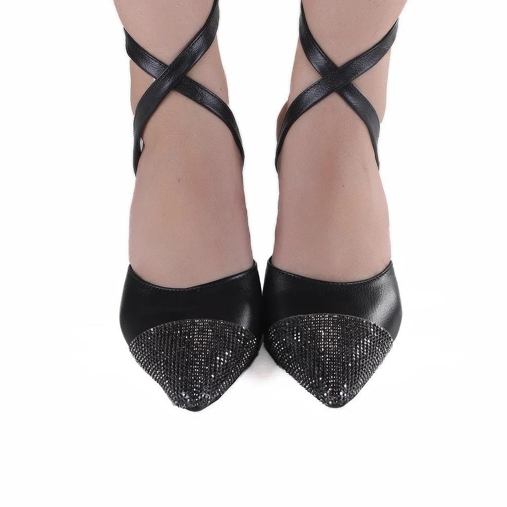 Scarpin Feminino Salto Fino Zariff 70876151 Preto/Grafite Preto 5