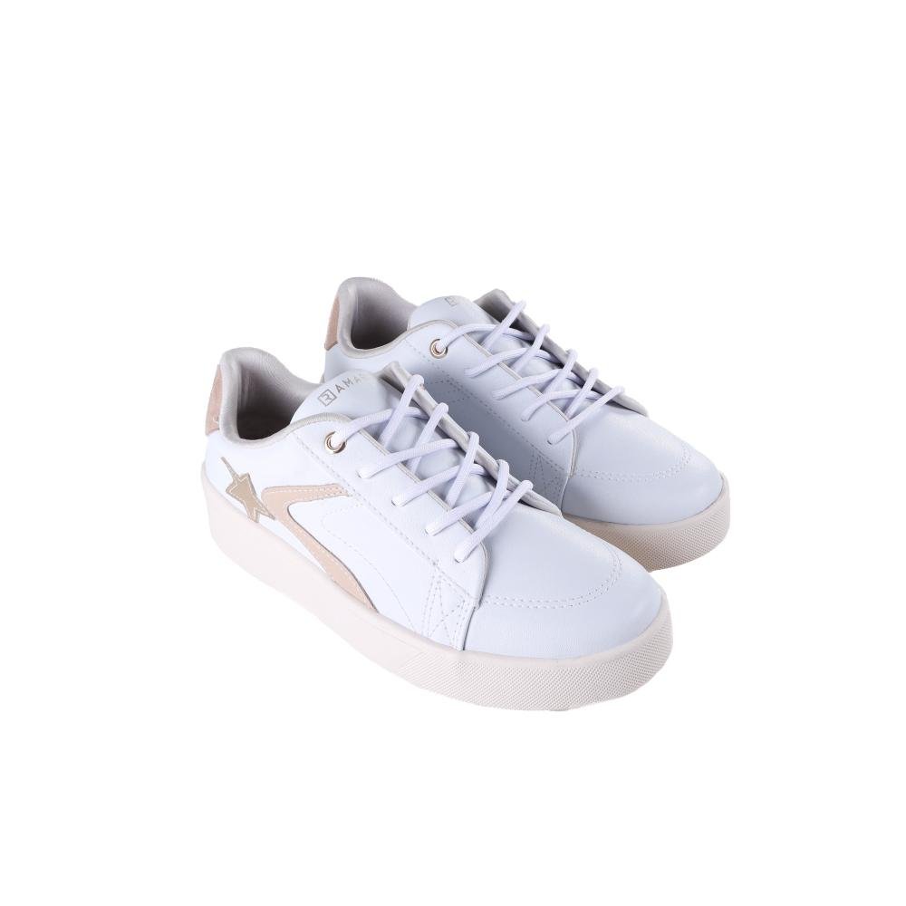 Tênis Feminino Ramarim Casual 2483105 Branco Ouro Branco 3