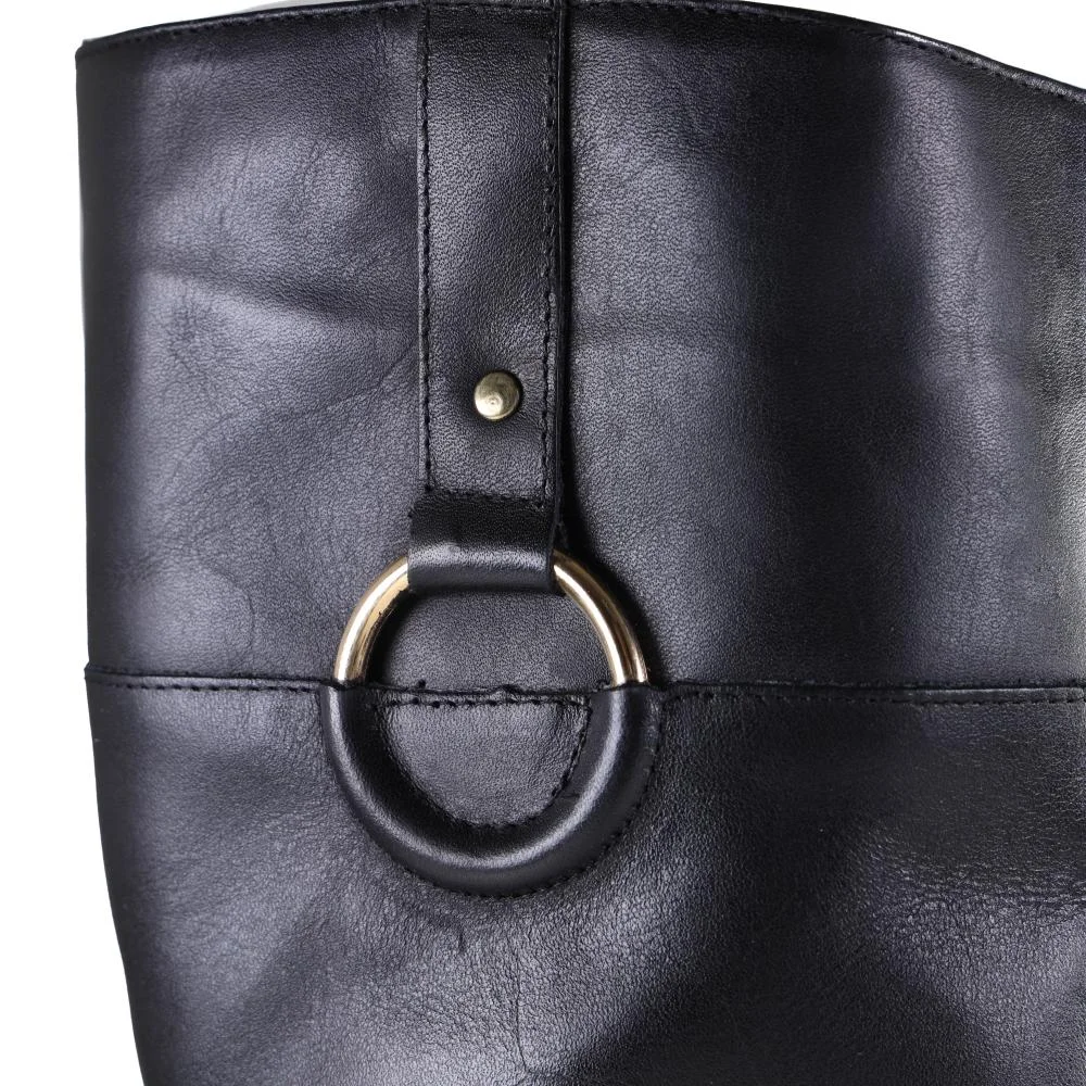 Bota Feminina Zariff Montaria Casual Preto Preto 4
