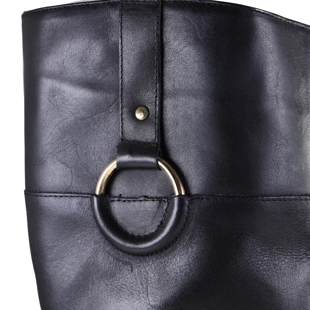 Bota Feminina Zariff Montaria Casual Preto Preto 4