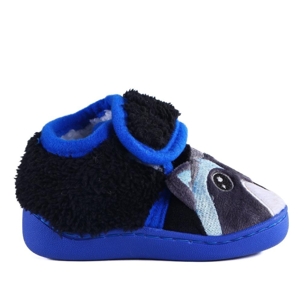 Pantufa Infantil Europa Guaxinim 1027. Azul/Preto Vermelho 6