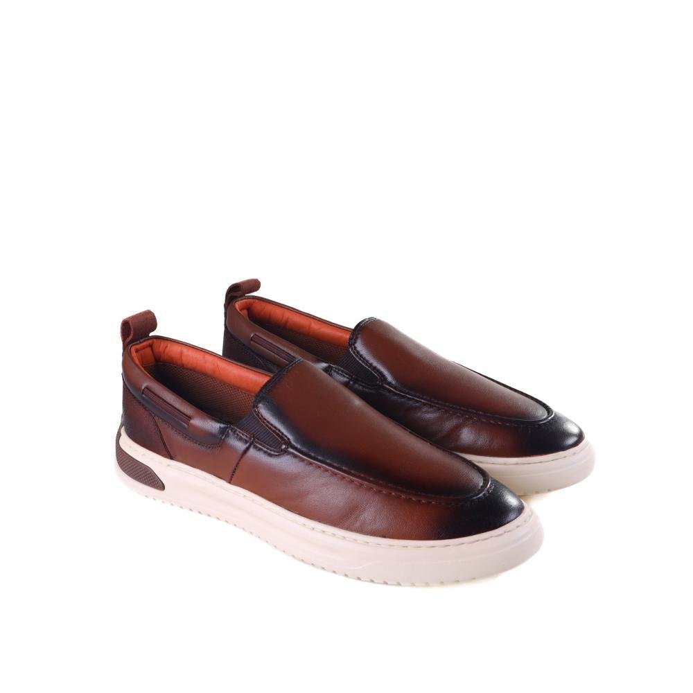 Sapatenis Zariff Masculino Slip On 61404 Whiski Marrom 3
