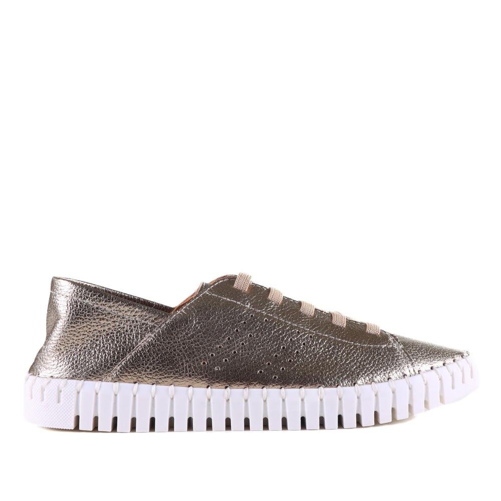 Tênis Feminino Zariff 3040-05 Off White Ouro