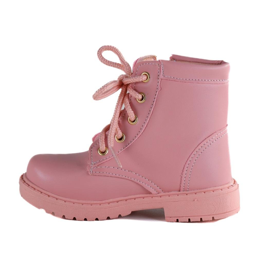 Bota Coturno Infantil Menina Unipasso 106.02 Nude Rosa 2
