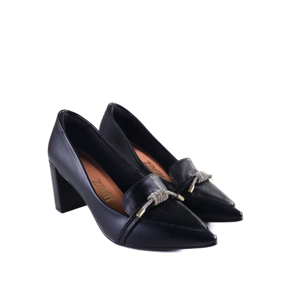 Scarpin Zariff Feminino 1544-018 Preto Preto 3