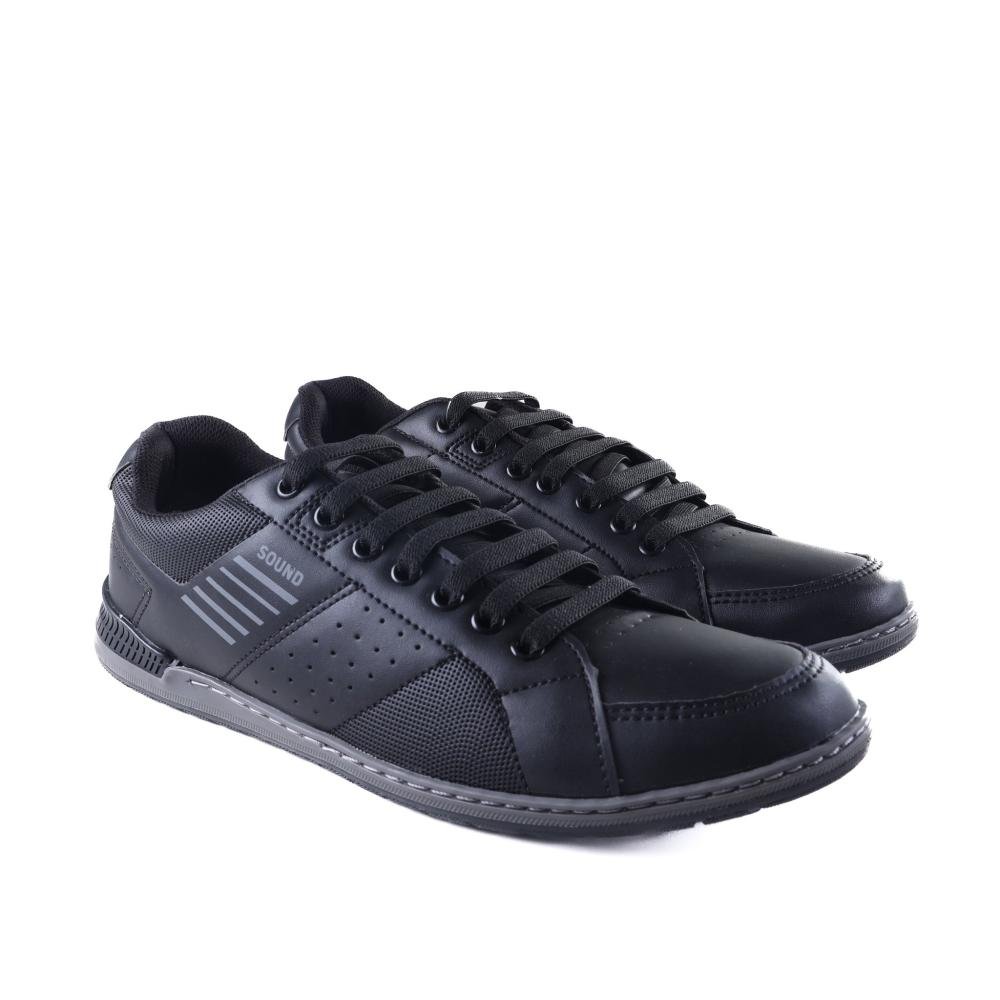 Sapatenis Sound Masculino Casual Se115 Preto Preto 3