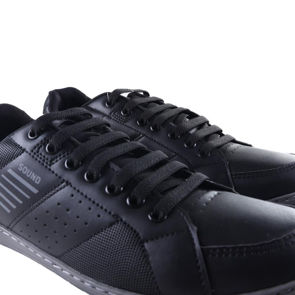 Sapatenis Sound Masculino Casual Se115 Preto Preto 5