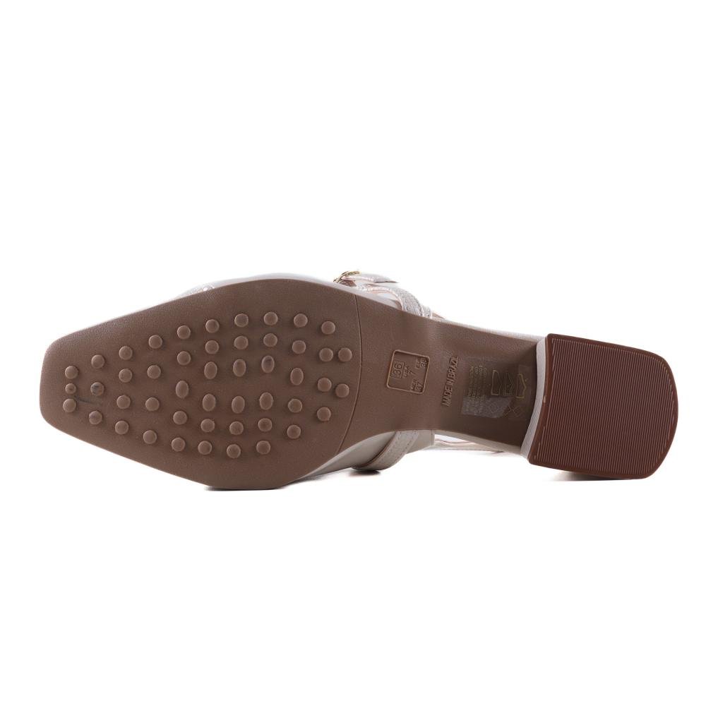 Sapato Feminino Zariff Boneca 481-030 Nude Branco 5