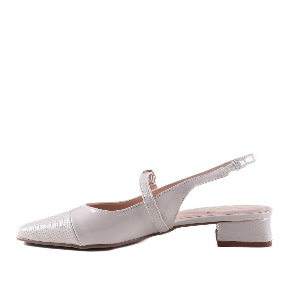 Sapato Feminino Zariff Boneca 481-030 Nude Branco 2