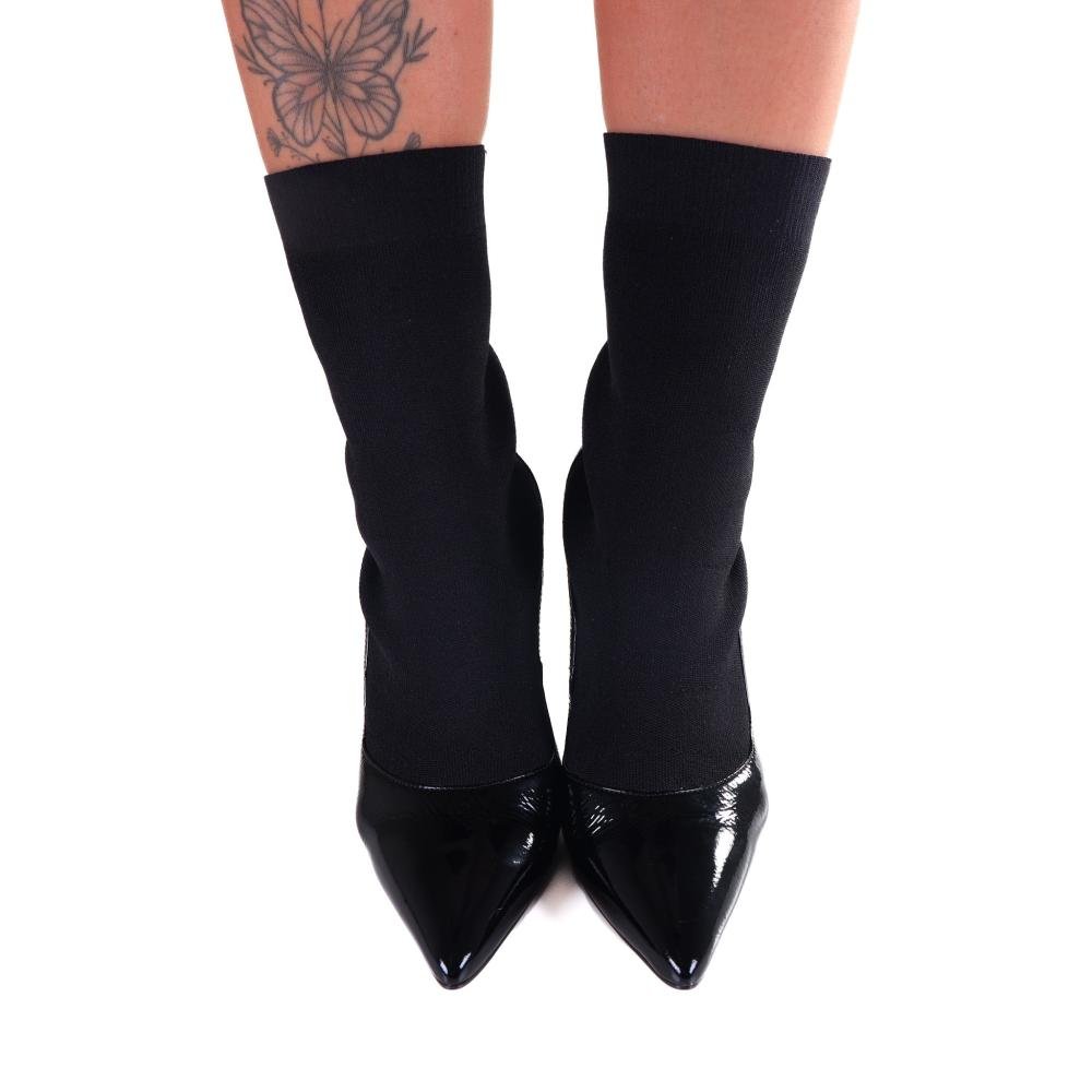 Bota Zariff Feminina Knit 5900006 Preto Preto 6