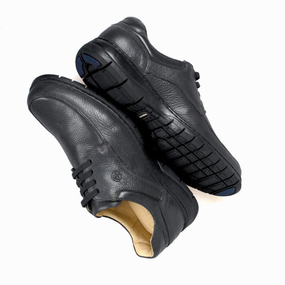 Sapato Anatomic Gel Masculino Floater 7918 Preto Preto 4