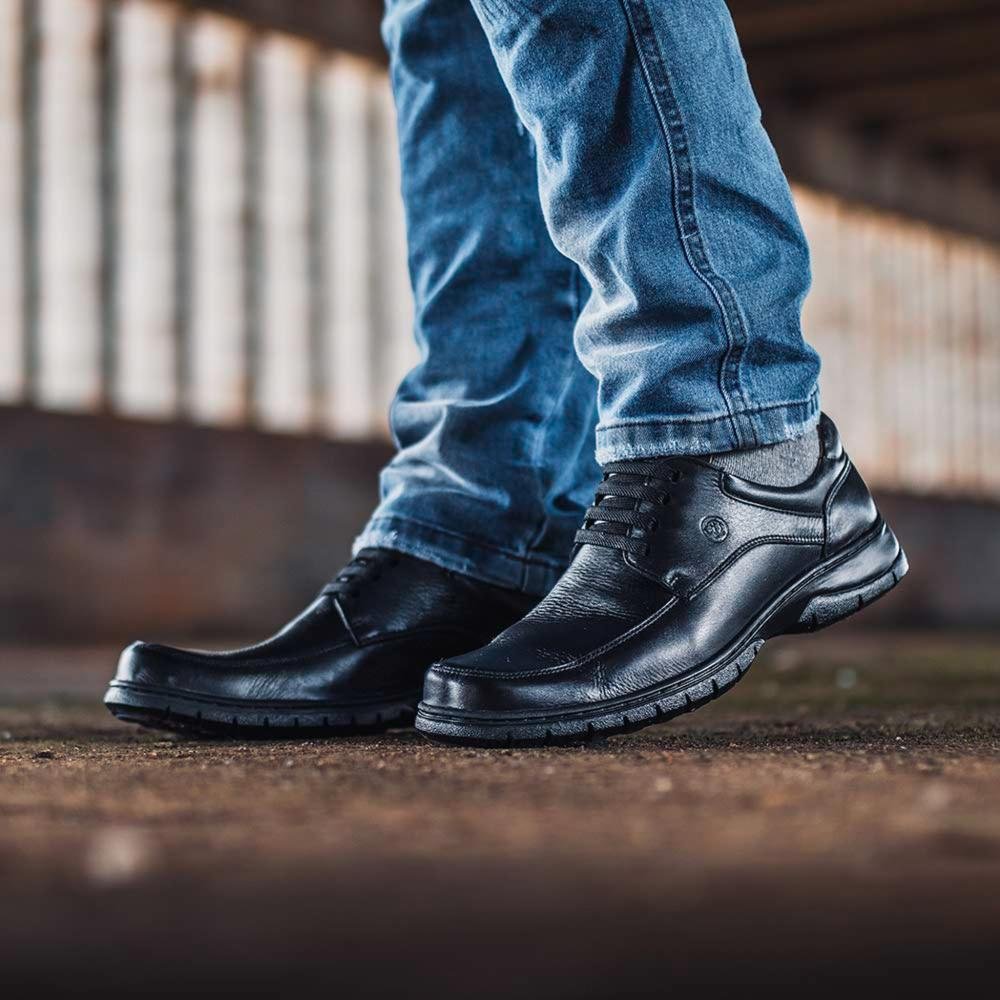 Sapato Anatomic Gel Masculino Floater 7918 Preto Preto 5