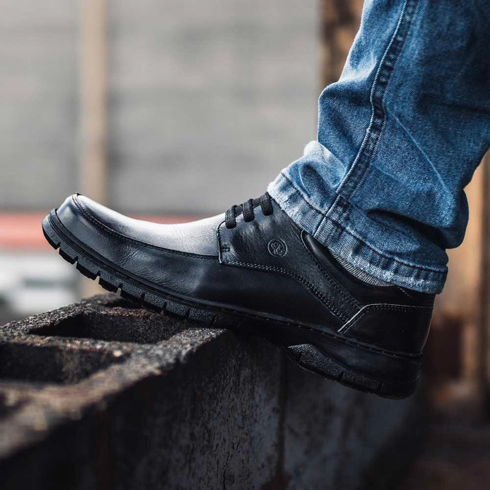 Sapato Anatomic Gel Masculino Floater 7918 Preto Preto 6