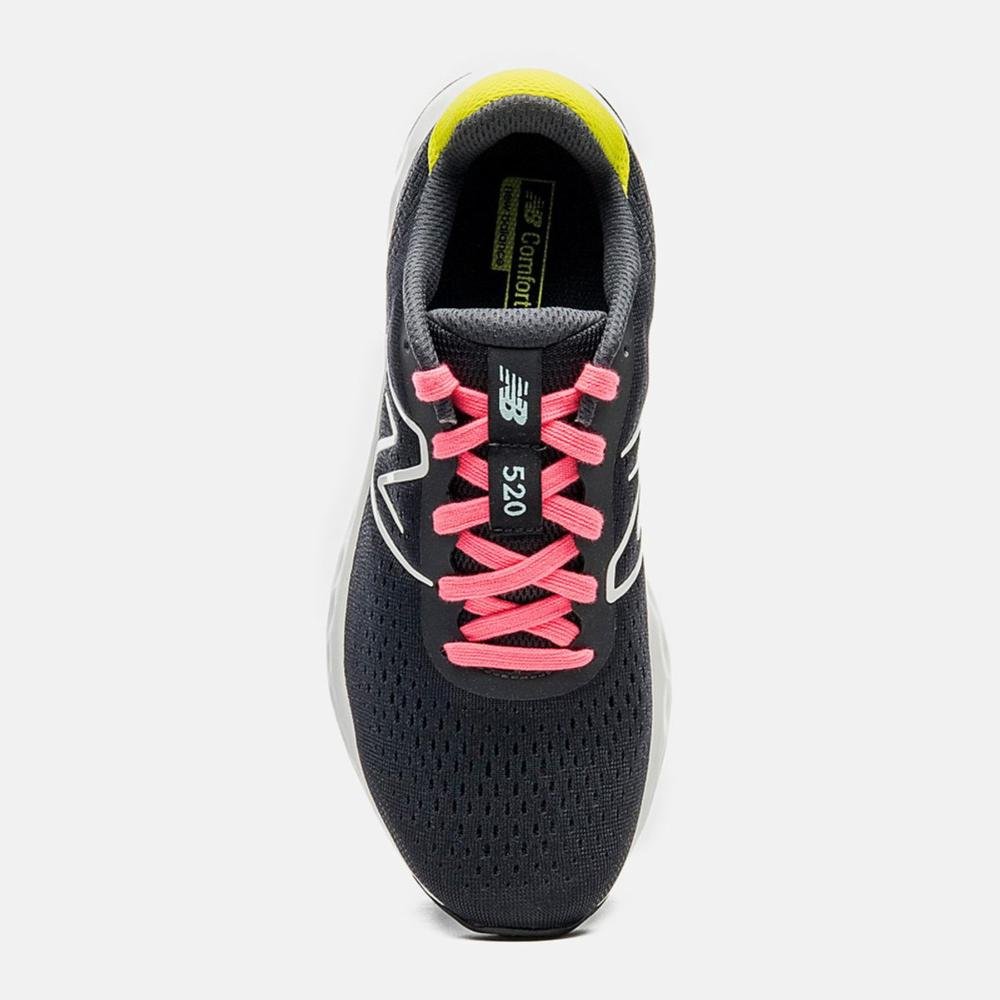 Tênis New Balance Feminino W520v8 Preto/Rosa Cinza 4