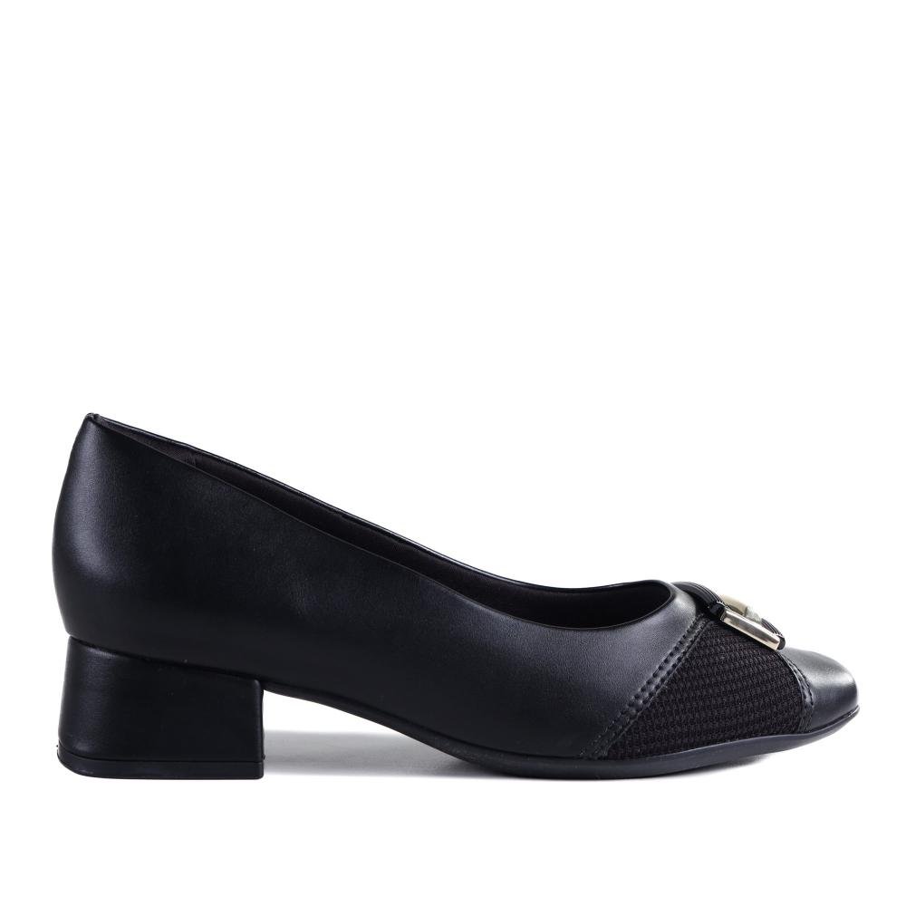 Sapato Comfortflex Feminino 2495303 Preto/Ouro Preto 1