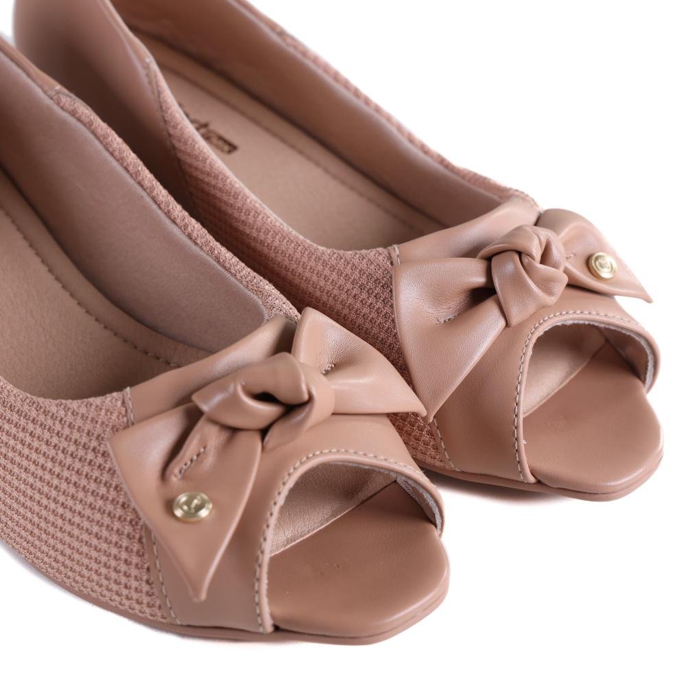 Sapato Feminino Comfortflex 2464403 Caqui Rosa 5